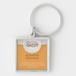 Orange Eid Mubarak Schlüsselanhänger