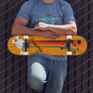 Orange einfaches Design Skateboard