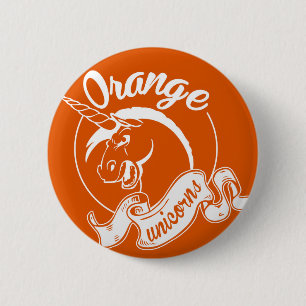 Orange Einhorn-Team-Knopf Button