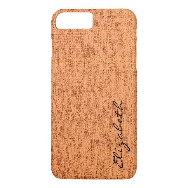 Orange Elegante Leinwand Look Case-Mate iPhone Hülle (Rückseite)