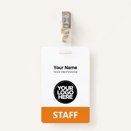 Orange Employee Name Business Logo-Mitarbeitermark Ausweis