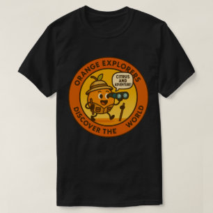 Orange Entdecker entdecken die Welt T-Shirt