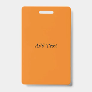 Orange Erstelle deinen eigenen Text Benutzerdefini Ausweis