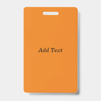 Orange Erstelle deinen eigenen Text Benutzerdefini Ausweis