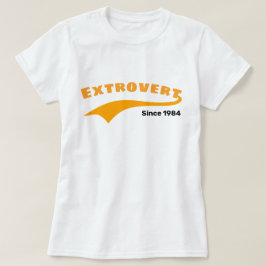 Orange Extrovert Typografie Swoosh Benutzerdefinie T-Shirt