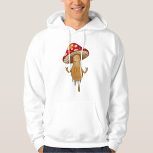 Orange Eyes Niedlich Mushroom Hooded Sweatshirt