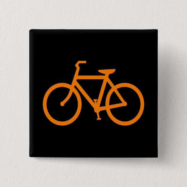 Orange Fahrrad Button (Vorderseite)