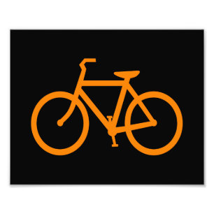 Orange Fahrrad Fotodruck
