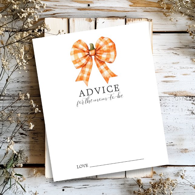 Orange Fall Coquette Bow Babyduschenhinweis (Von Creator hochgeladen)