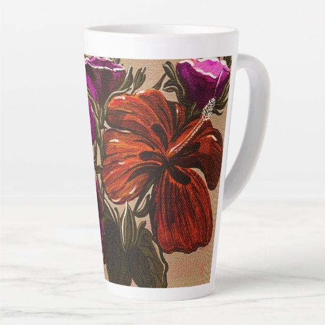 Orange Fall Floral Tasse (Rechte Ecke)