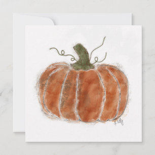 Orange Fall Pumpkin Card Einladung