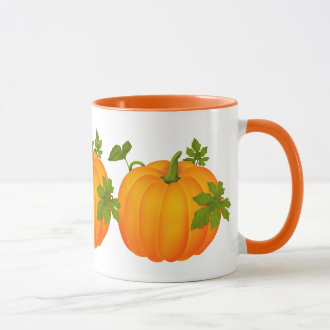 Orange Fall Pumpkin Kaffee Tasse (Rechts)