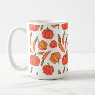 ORANGE FALL PUMPKINS & CARROTS KAFFEETASSE