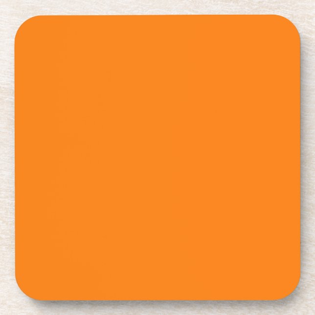 Orange Farbe Getränkeuntersetzer (Vorderseite)