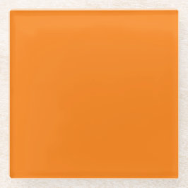 Orange Farbe Glasuntersetzer