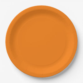 Orange Farbe Pappteller