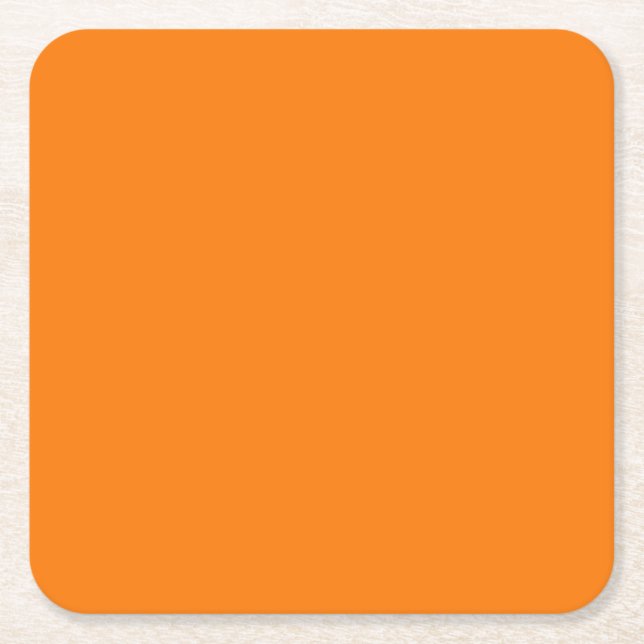 Orange Farbe Rechteckiger Pappuntersetzer (Vorderseite)