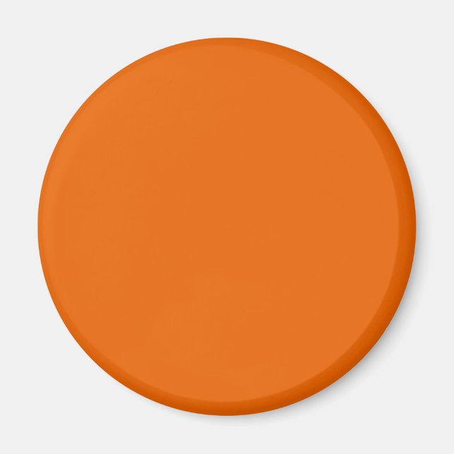 Orange Farbe rund Magnet (Vorne)