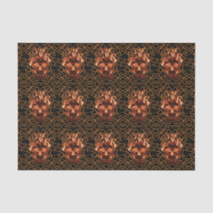 Orange Fell Schädelgewebe Seidenpapier