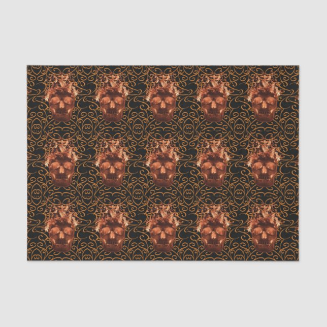 Orange Fell Schädelgewebe Seidenpapier (Vorderseite)