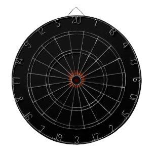 Orange Fiery Eclipse Black Hole Dart Board Dartscheibe