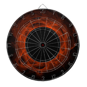 Orange Fiery Eclipse oder Black Hole Dart Board Dartscheibe