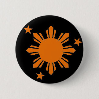 Orange Filipino Sun/Stern-Knopf Button