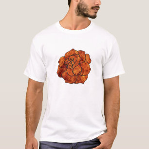 Orange Fire Rose T - Shirt