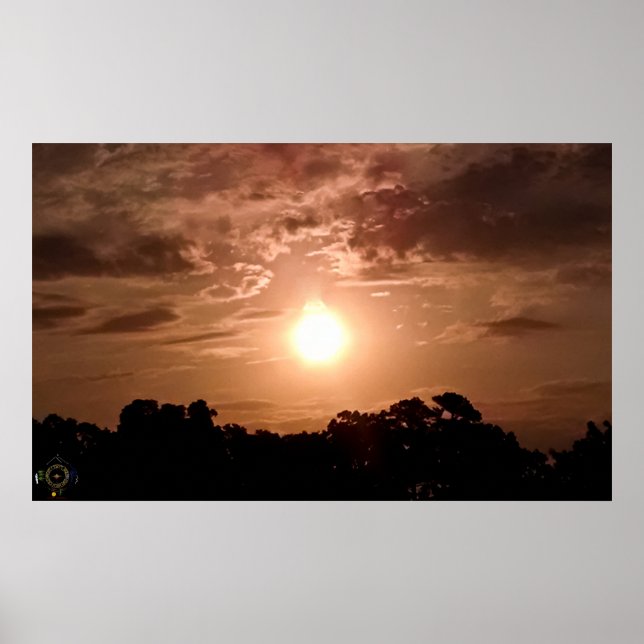 Orange Fireball Sunrise Hot Springs Nationalpark Poster (Vorne)