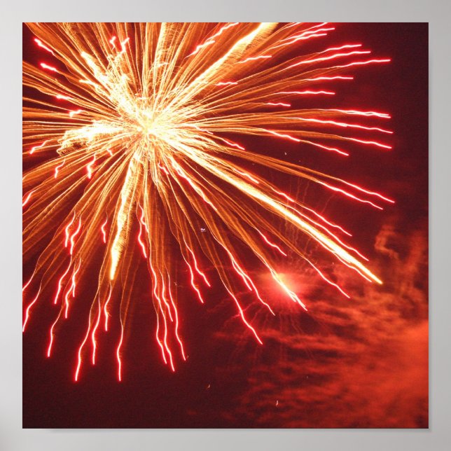 Orange Firework Poster (Vorne)