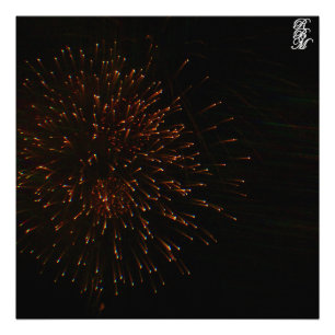 Orange Fireworks Fotodruck