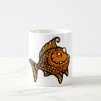 Orange Fische Kaffeetasse