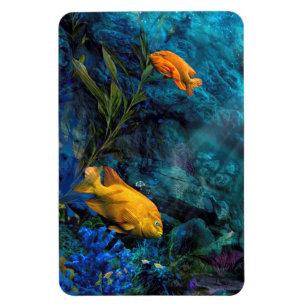 ORANGE FISH BLAUE OCEAN MAGNET