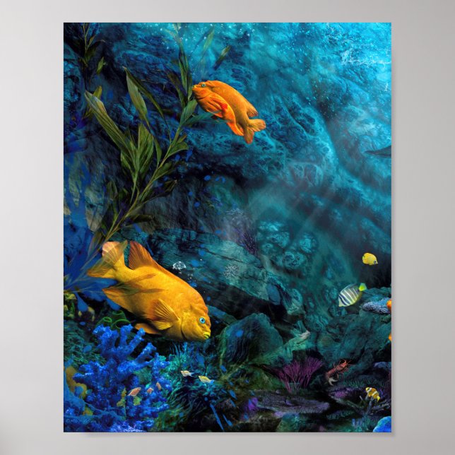 ORANGE FISH BLUE WORLD POSTER (Vorne)