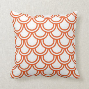 Orange Fish Scales Cushion Kissen
