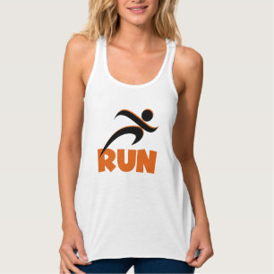 Orange-Fitness ausführen Tank Top