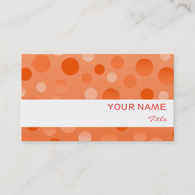 Orange Fizz weiße Streifen-Vorlage für Visitenkart Visitenkarte (Vorderseite)
