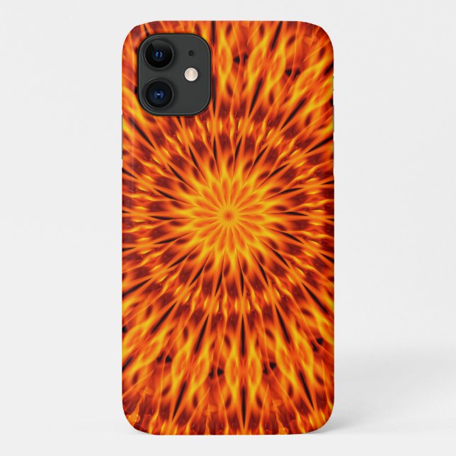 Orange Flames Kaleidoskop Case-Mate iPhone Hülle (Rückseite)