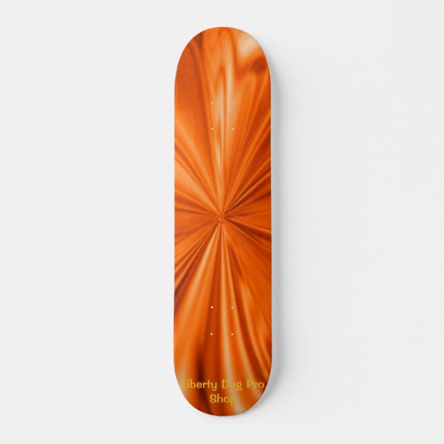 ORANGE FLAMING SHREDDER PRO SKATEBOARDS (Vorne)