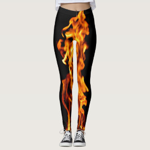 Orange Flamme Leggings