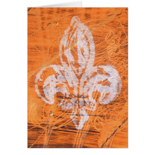 Orange Fleur-de-lis Mixed Media (Vorne)