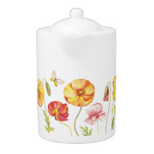 Orange Floral Art Pattern Tasse