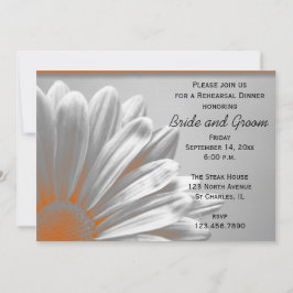 Orange Floral Highlights Hochzeitliches Probe Aben Einladung