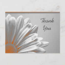 Orange Floral Highlights Vielen Dank Postkarte