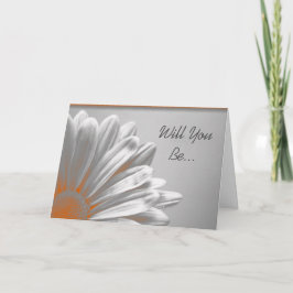 Orange Floral Highlights werden Sie meine Bridesma Einladung