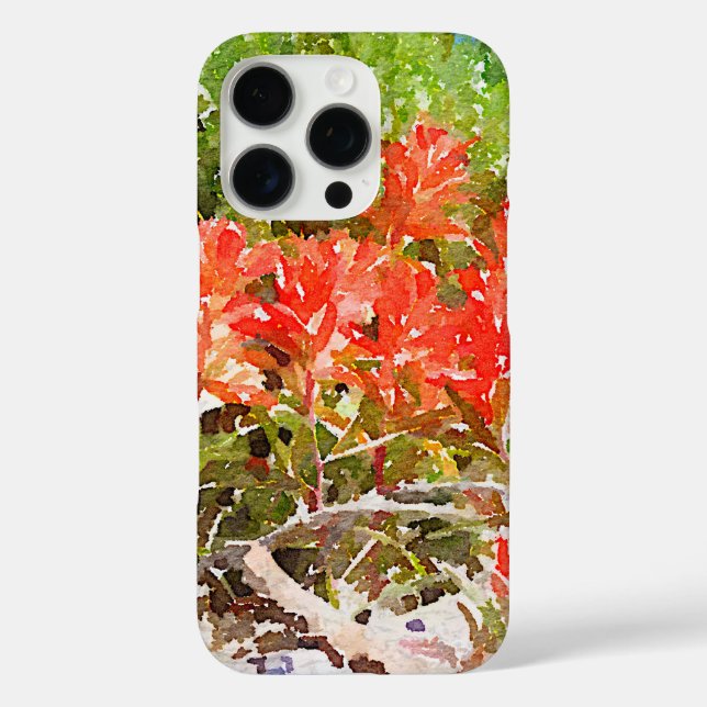Orange Floral Indian Paint Brush Wildblume Case-Mate iPhone Hülle (Rückseite)