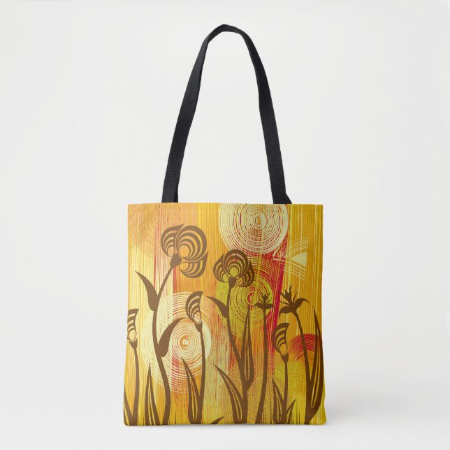 Orange Floral: Lebhaftes Hintergrundmuster (Vorderseite)