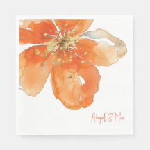 Orange Floral Personalisiert Wedding Luncheon