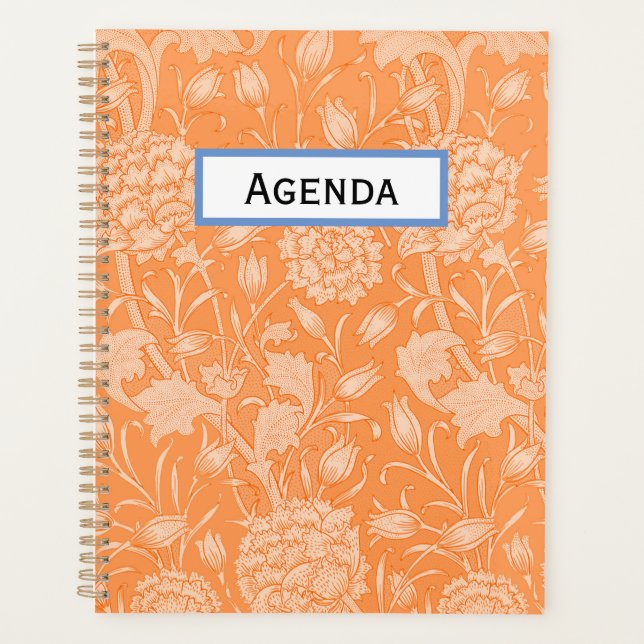 Orange Floral Planer (Vorderseite)