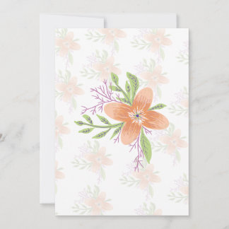 Orange Floral Watercolor Greeting Card – Elegant B Einladung
